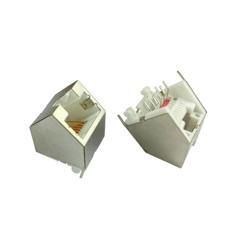 天津45度屏蔽RJ45母座