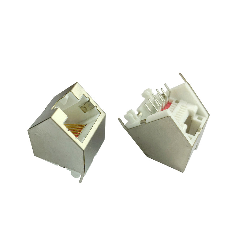 寧波45度屏蔽RJ45母座